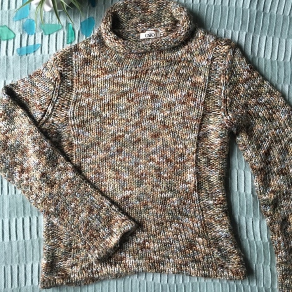 CATO Multicolor Soft Mockneck Thick Soft Sweater